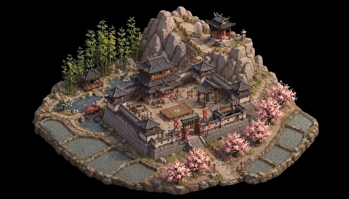 AI-generated game environment built in the course
