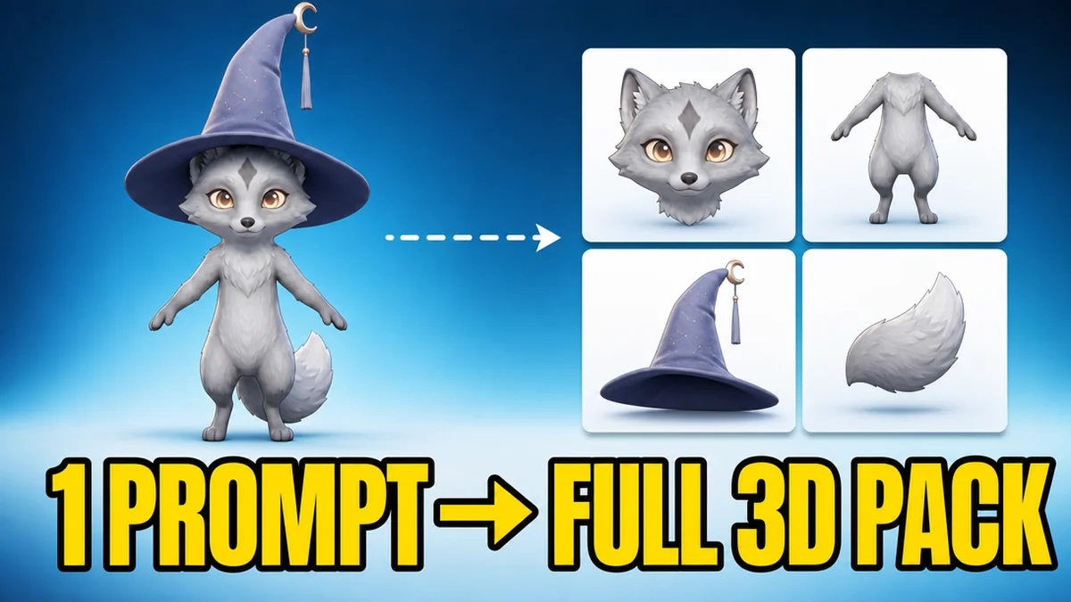 ワンプロンプトで完成する 3D キャラクター参考素材：Higgsfield + Claude 向け無料 Pipeline Skill