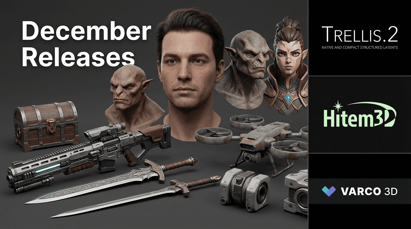TRELLIS 2, VARCO 3D & Hitem3D 2.0 Review: December 2025 AI 3D Releases