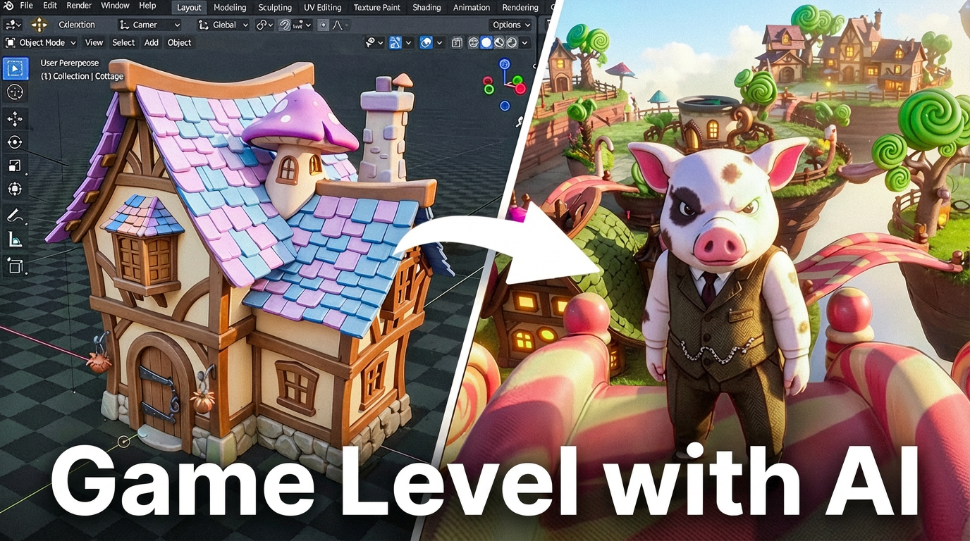 Build a UE5 Game Level in One Day Using AI 3D Assets